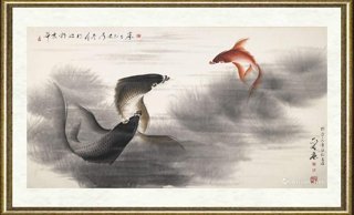 夏平_鸿运当头三鱼图2