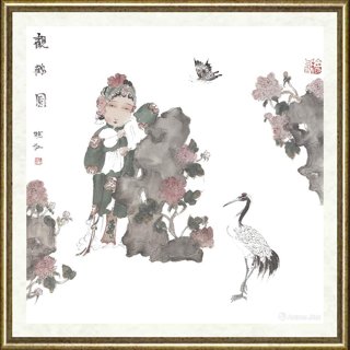 谢晓虹_观鹤图
