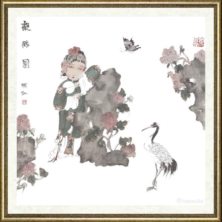 谢晓虹_观鹤图