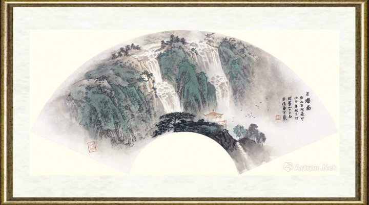 张军_飞瀑图