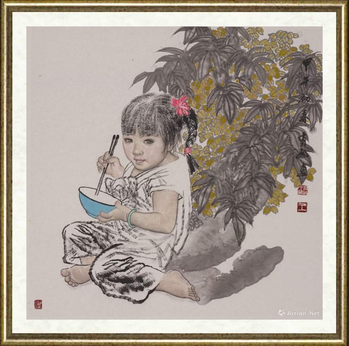 王有政_端蓝碗的小女孩