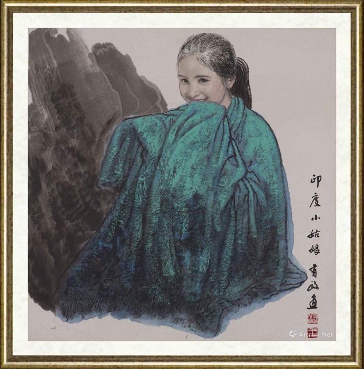 王有政_绿衣印度女孩