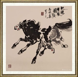 马欣乐_驰骋双骏图