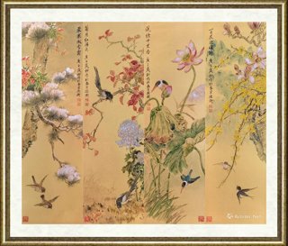 杨德衡_《花鸟四季条屏》