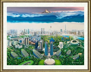 钟飙_雪山抱蓉城，青绿润古今