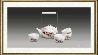 徐建章_风雨落花鱼戏红提梁茶具