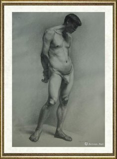 王子骄_子骄的素描男人体