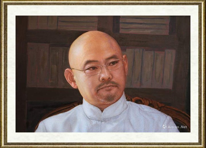 田雨鹭_《林宏》局部001坦培拉混合技法