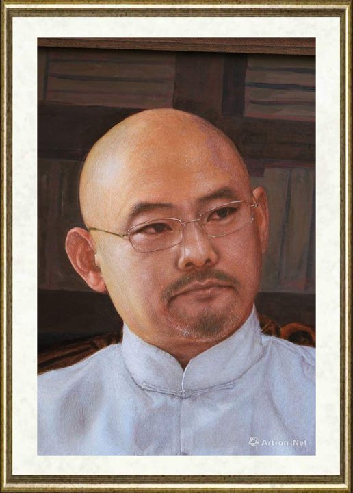 田雨鹭_《林宏》局部002坦培拉混合技法