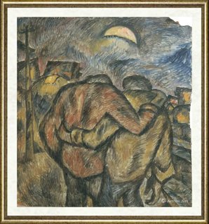毛旭辉_酒后漫步在护城河岸（北京看展回来第一批画）