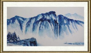 阿丁_高士观瀑图