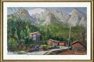 郭红专_太行山石板岩大峡谷写生作品007