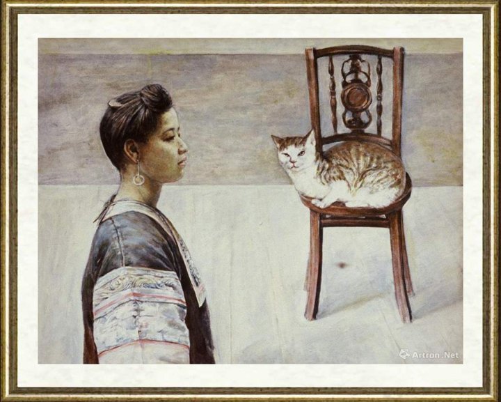 钱德湘_苗女与猫