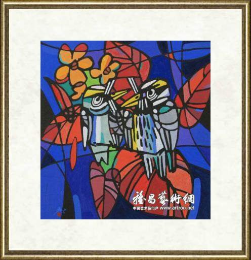 李付元_红叶双鸟
