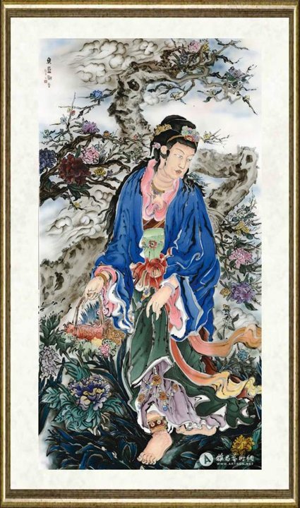 郭文光_鱼篮观音像（瓷画）