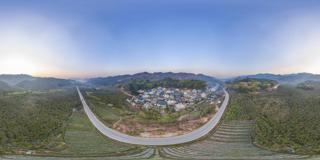 乡村_大河边村航拍_1