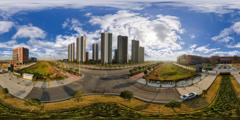 城市_清晨公路边的城市_2