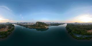桂林漓江清晨_全景