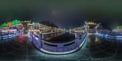 130凤凰古城_凤凰古城夜景沱江风桥观景
